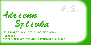 adrienn szlivka business card